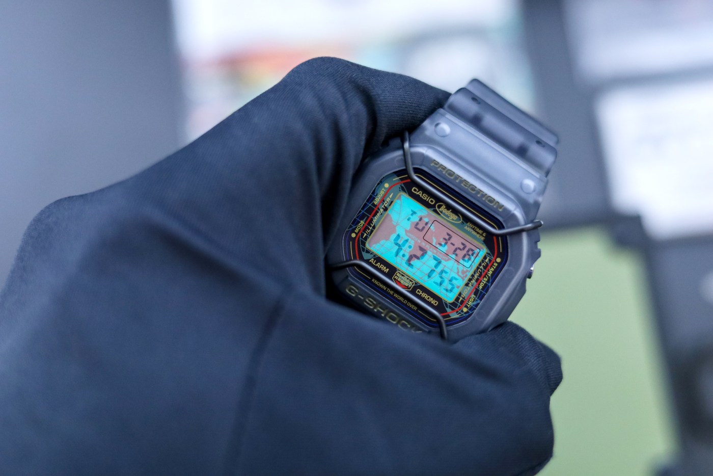 Bodega x G-Shock DW5600BDG23-1 custom LED light