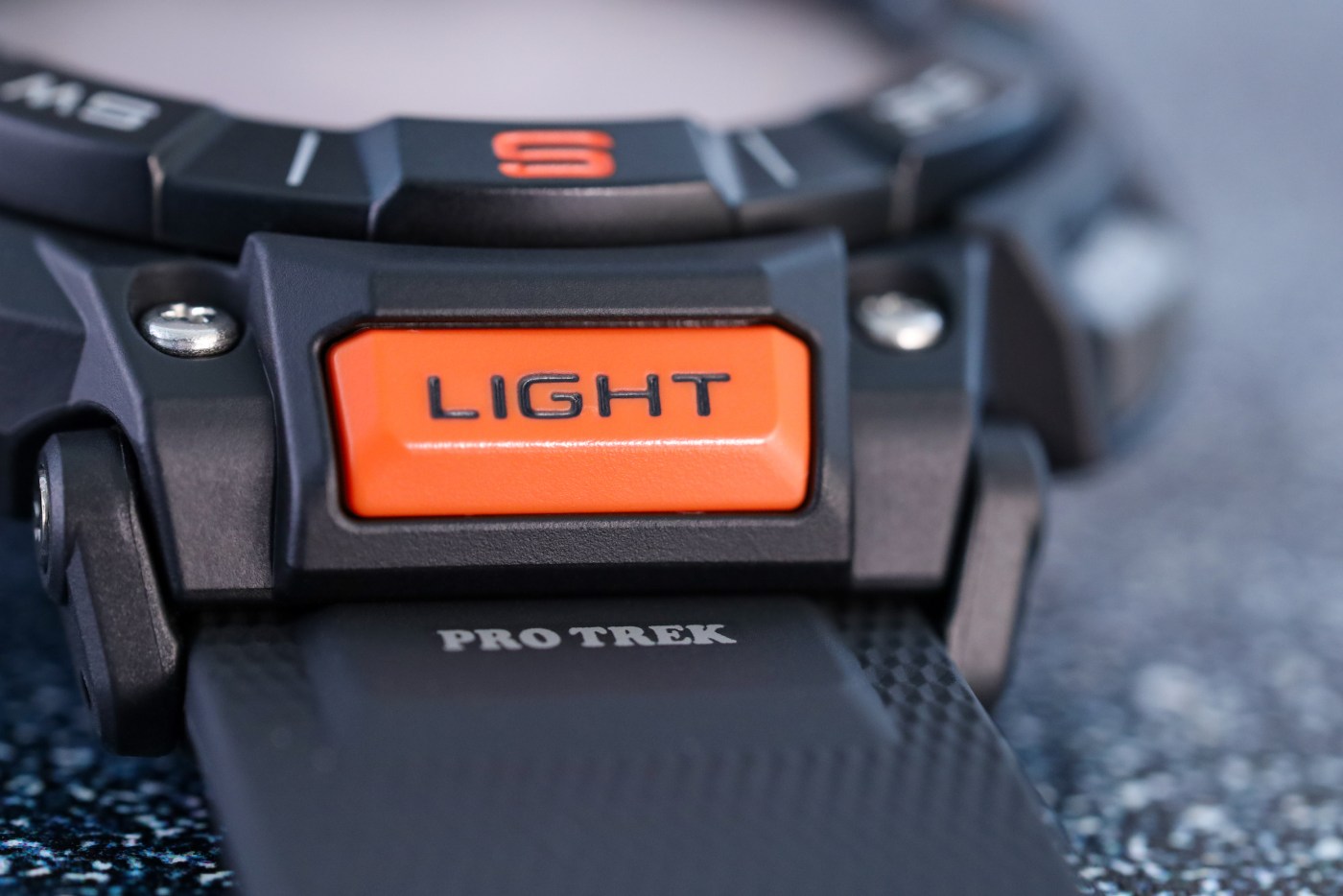 2022 Casio Pro Trek PRG-340 Light button close-up