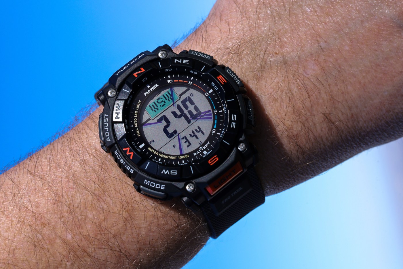 2022 Casio Pro Trek PRG-340-1 compass wristshot