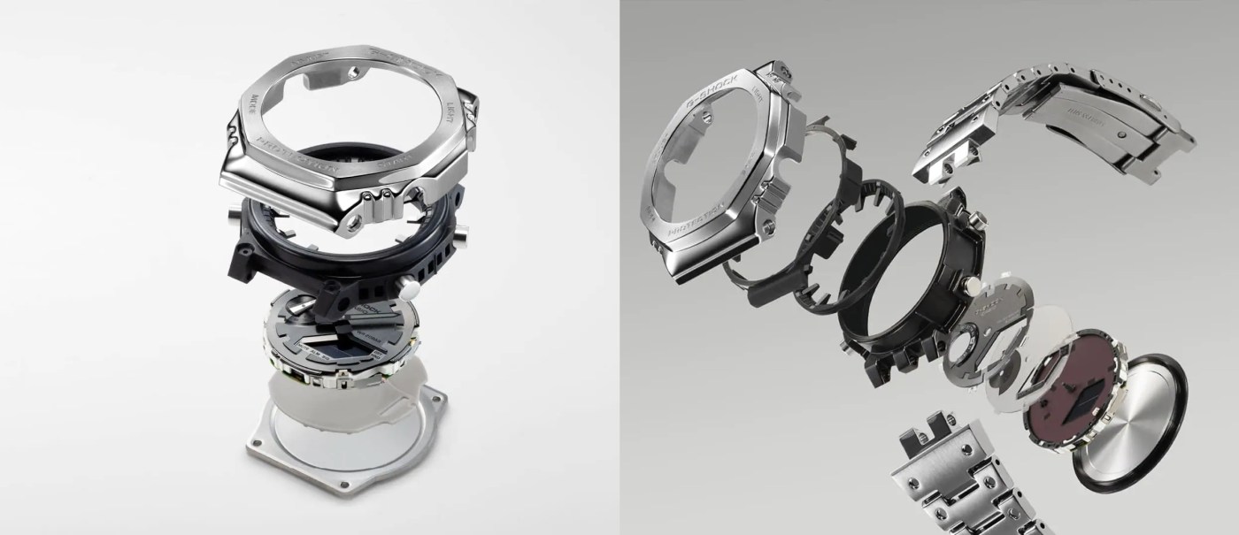 G-Shock GM2100 and GMB2100 exploded views